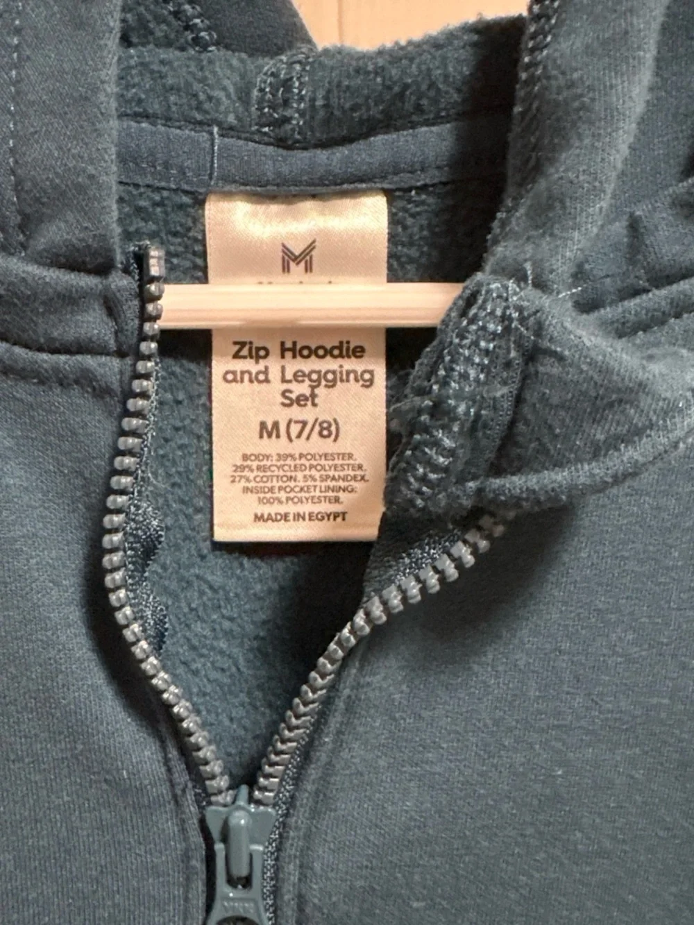 Kids Half-Zip Hooded Sweatshirt - Teal Blue